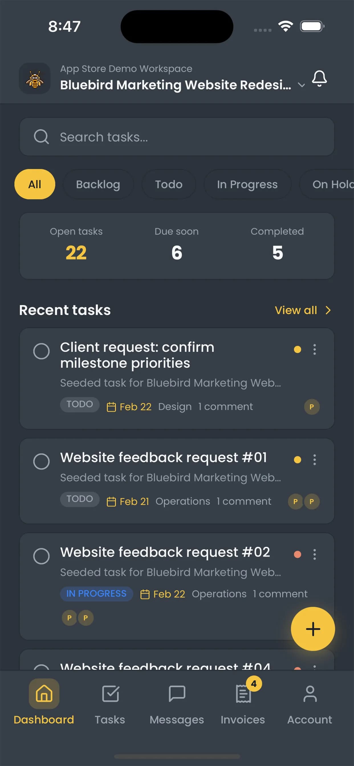 Beemud Client app screenshot 1